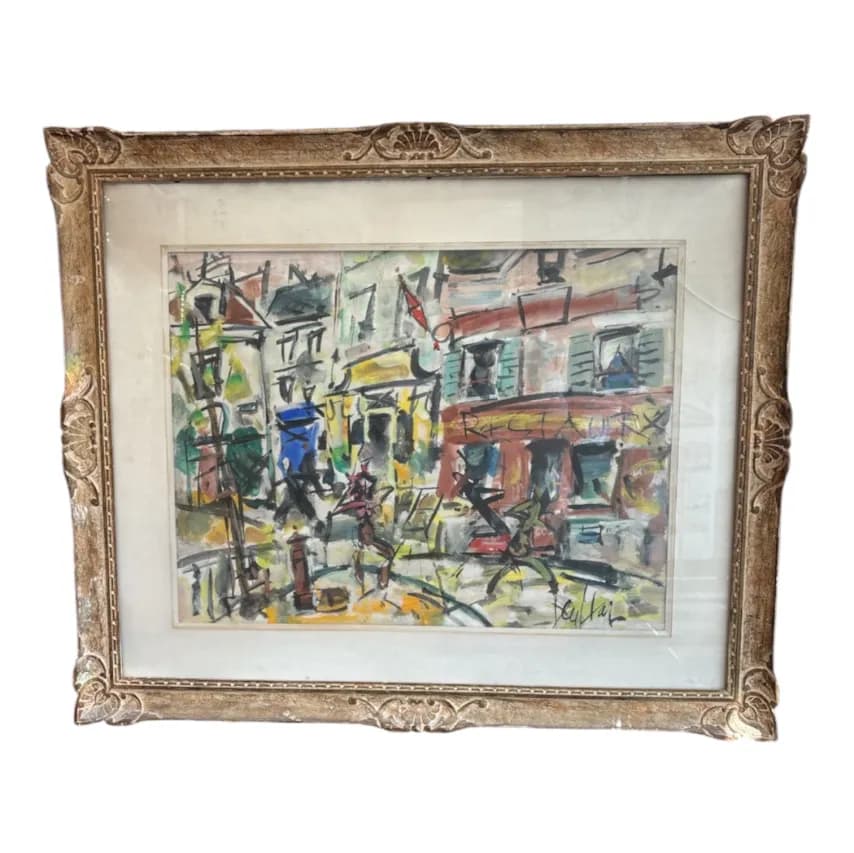 Tableau Gen Paul : Œuvre originale de l'École de Montmartre chez votre antiquaire Le Dragonneau en Normandie